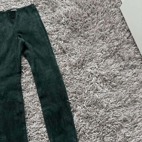Vince Suede Leather Stretch Split-Hem Crop Pant The Mile Sz XS NWT 1250$❤️ - Picture 9 of 10